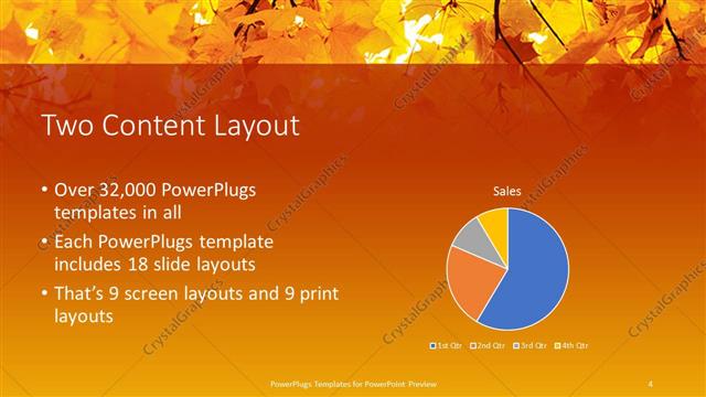 Two Content presentation slide layout