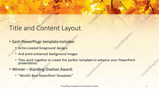 Title and Content presentation slide layout