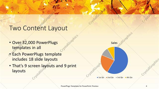 Two Content presentation slide layout