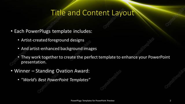 Title and Content presentation slide layout