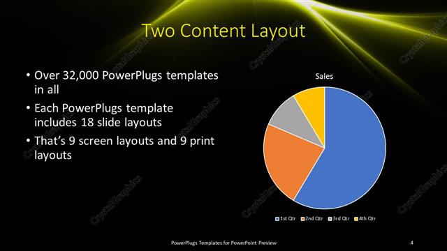 Two Content presentation slide layout