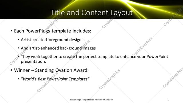 Title and Content presentation slide layout