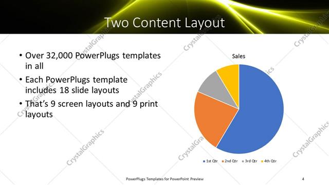 Two Content presentation slide layout