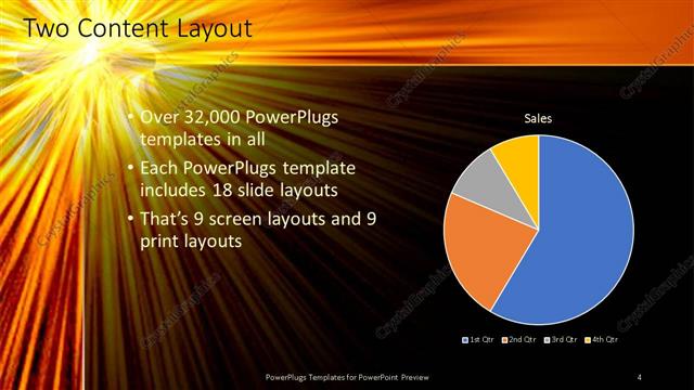Two Content presentation slide layout