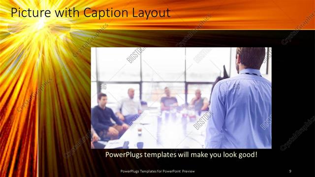 Picture with Caption presentation slide layout