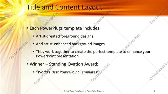 Title and Content presentation slide layout