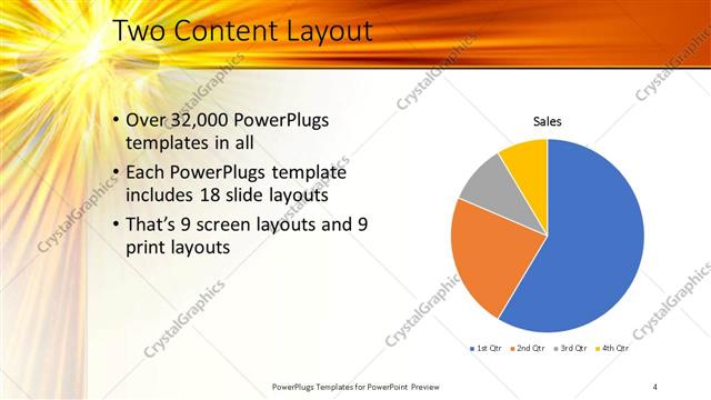Two Content presentation slide layout