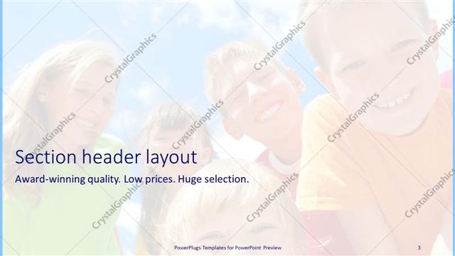 Section Header presentation slide layout
