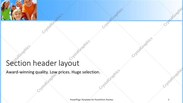 Section Header presentation slide layout
