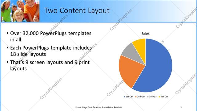 Two Content presentation slide layout