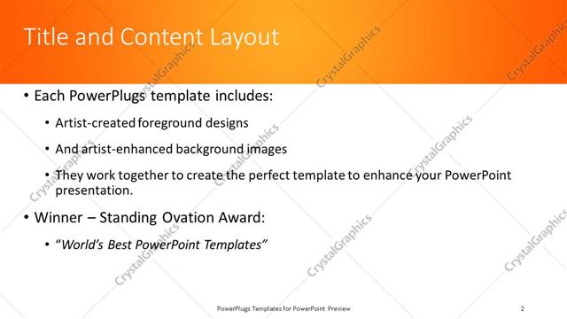 Title and Content presentation slide layout