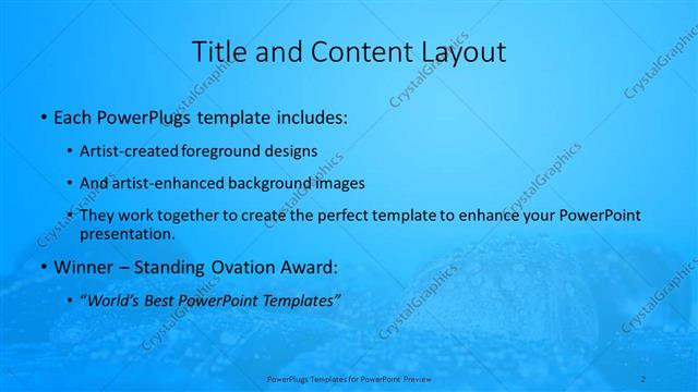 Title and Content presentation slide layout