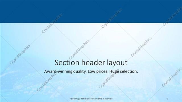 Section Header presentation slide layout