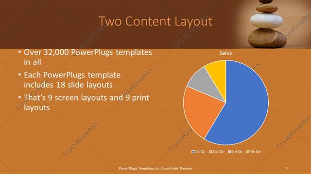 Two Content presentation slide layout