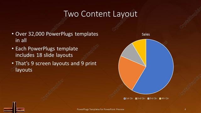 Two Content presentation slide layout