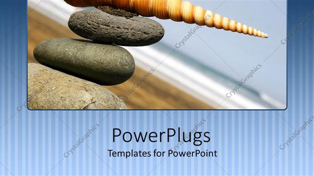  Presentation with zen - A number of zen stones and spiral shell