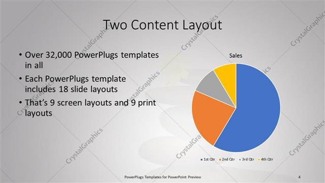 Two Content presentation slide layout