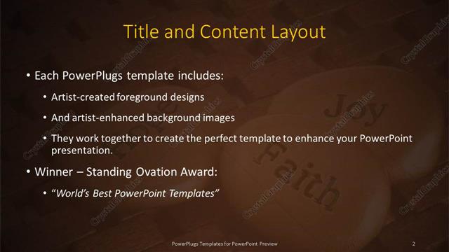 Title and Content presentation slide layout