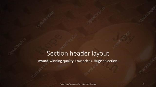 Section Header presentation slide layout