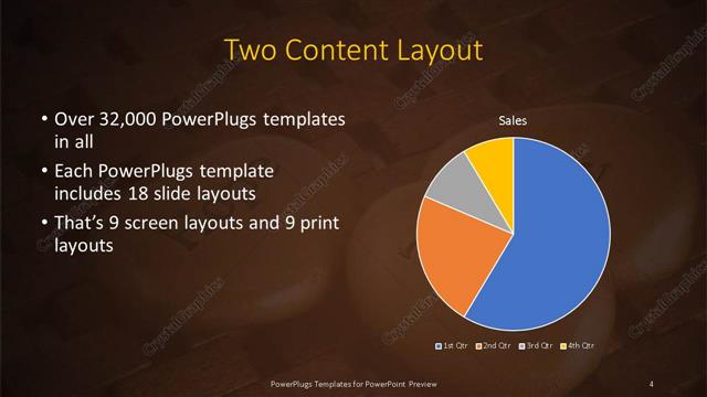 Two Content presentation slide layout