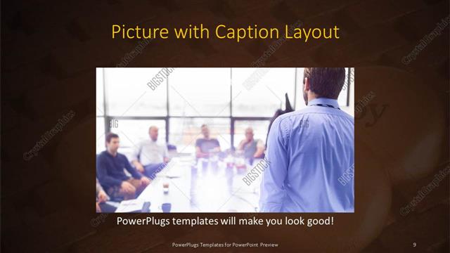 Picture with Caption presentation slide layout