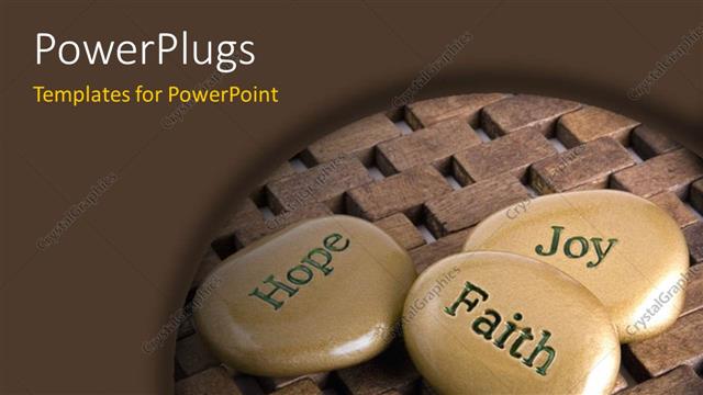  Presentation with zen - A number of zen stones with wooden background