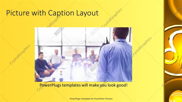 Picture with Caption presentation slide layout