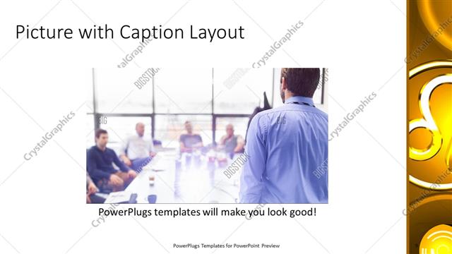 Picture with Caption presentation slide layout