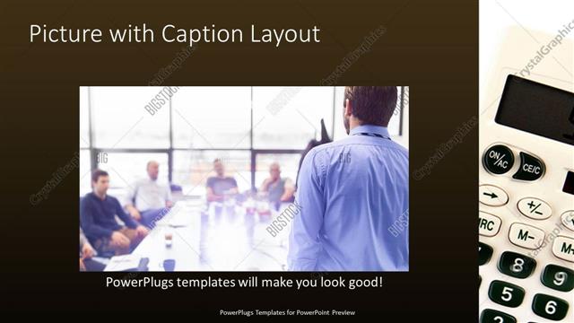 Picture with Caption presentation slide layout