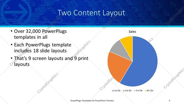 Two Content presentation slide layout