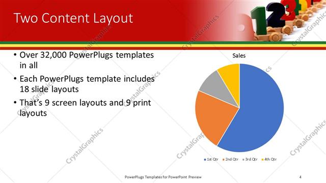 Two Content presentation slide layout