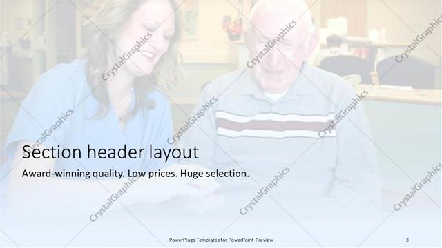 Section Header presentation slide layout
