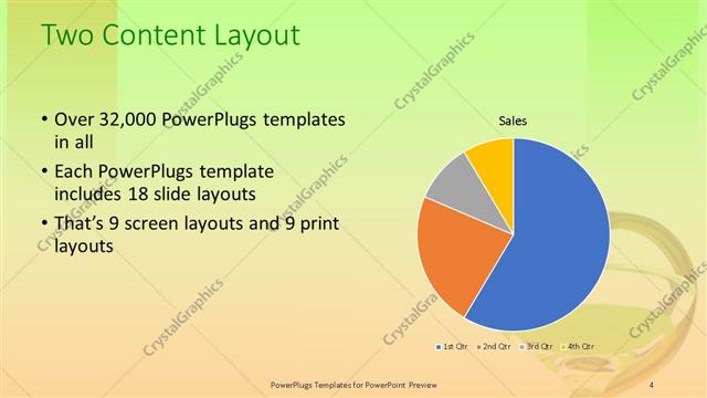 Two Content presentation slide layout