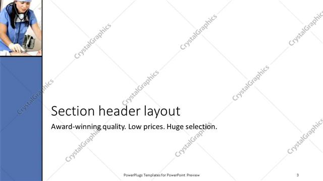 Section Header presentation slide layout