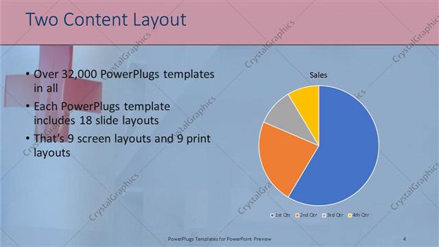 Two Content presentation slide layout