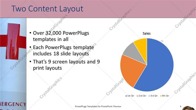 Two Content presentation slide layout