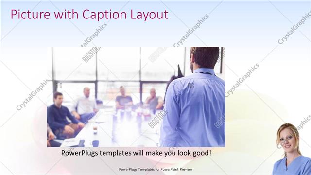 Picture with Caption presentation slide layout