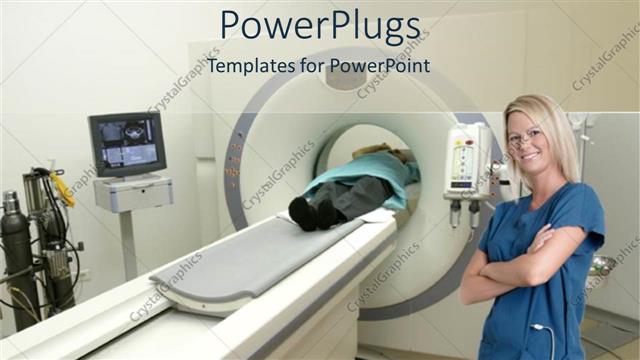  Presentation with mri - Nurse standing next to MRI machine with patient