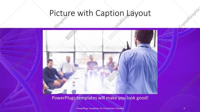 Picture with Caption presentation slide layout