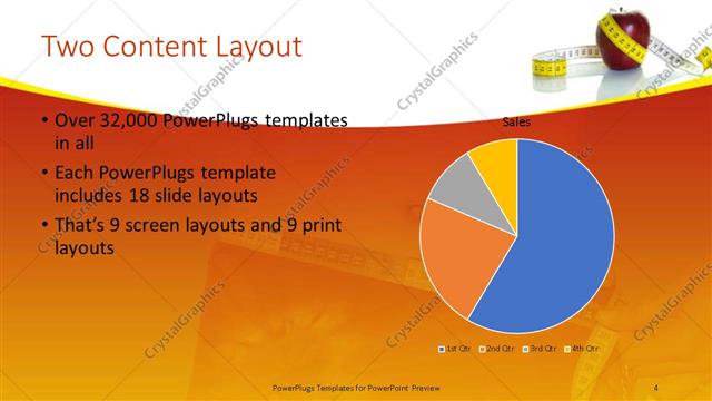Two Content presentation slide layout