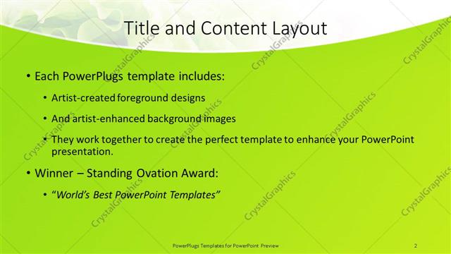 Title and Content presentation slide layout