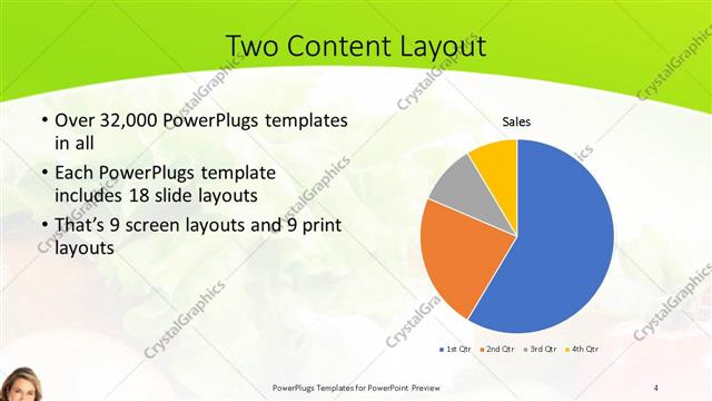 Two Content presentation slide layout