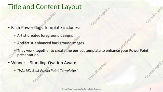 Title and Content presentation slide layout