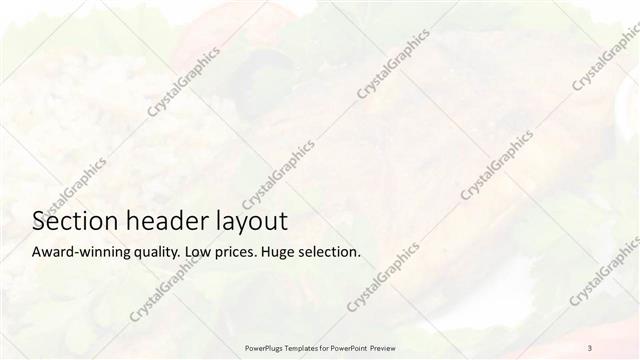 Section Header presentation slide layout