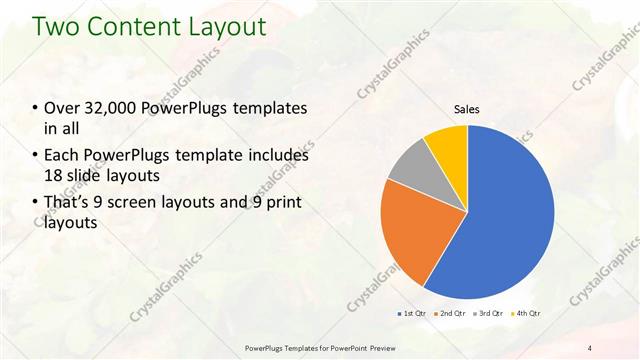 Two Content presentation slide layout