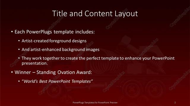 Title and Content presentation slide layout