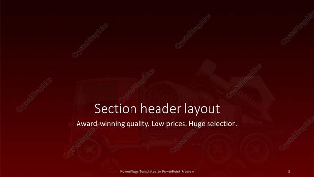 Section Header presentation slide layout
