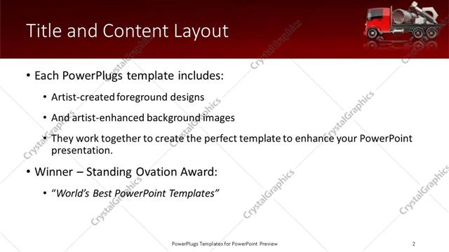 Title and Content presentation slide layout