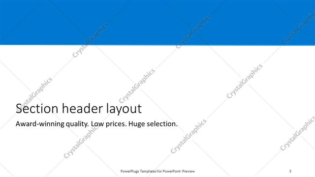 Section Header presentation slide layout