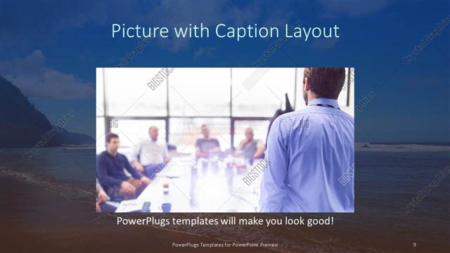 Picture with Caption presentation slide layout